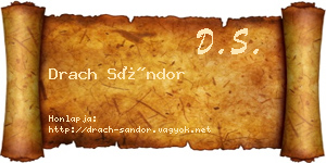 Drach Sándor névjegykártya